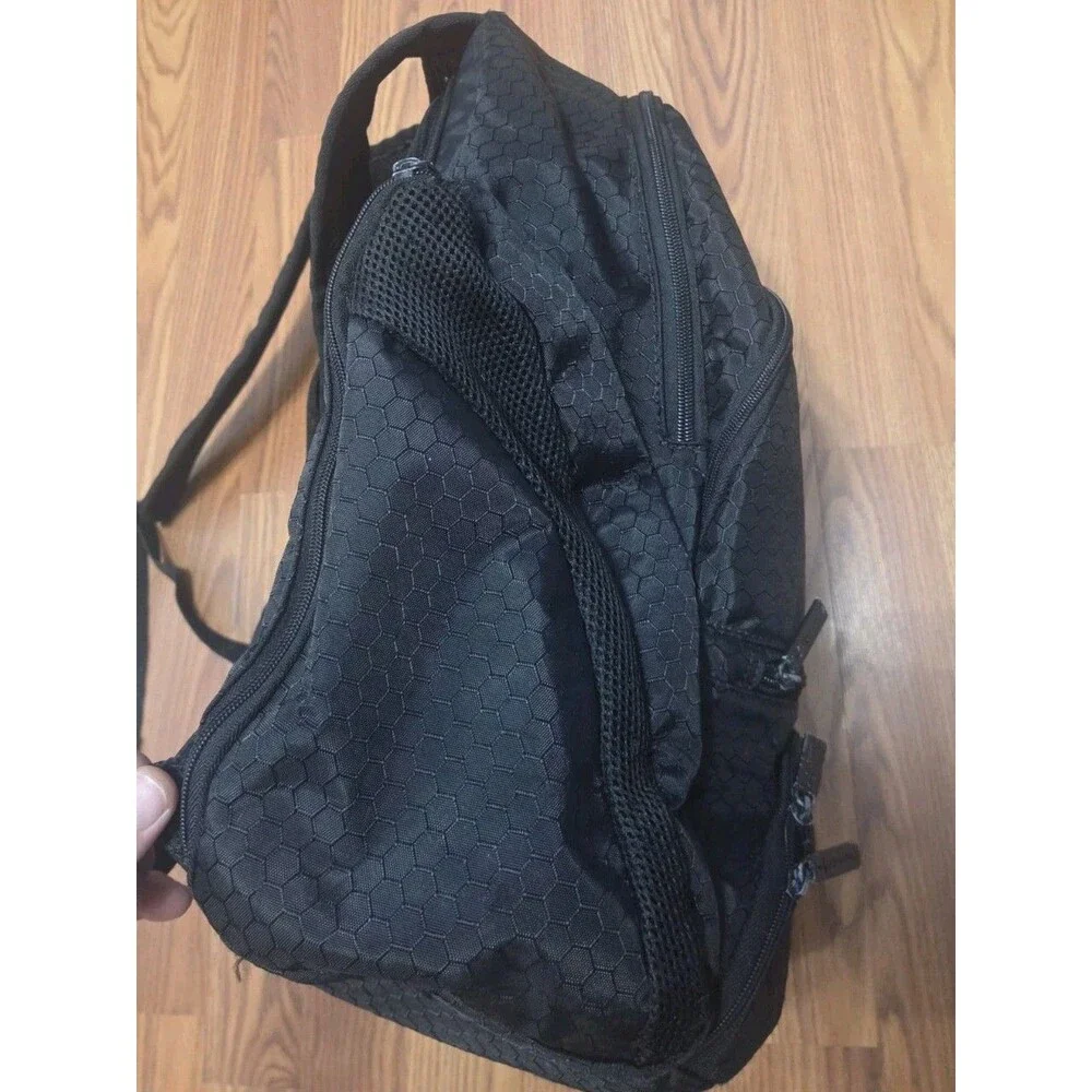 Under Armour Black Hexagon Honeycomb Backpack Sport Gym School Bag